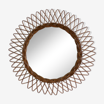 Rattan mirror - 29cm