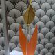 Vintage orange soliflore
