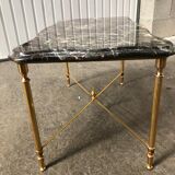 Brass and marble coffee table