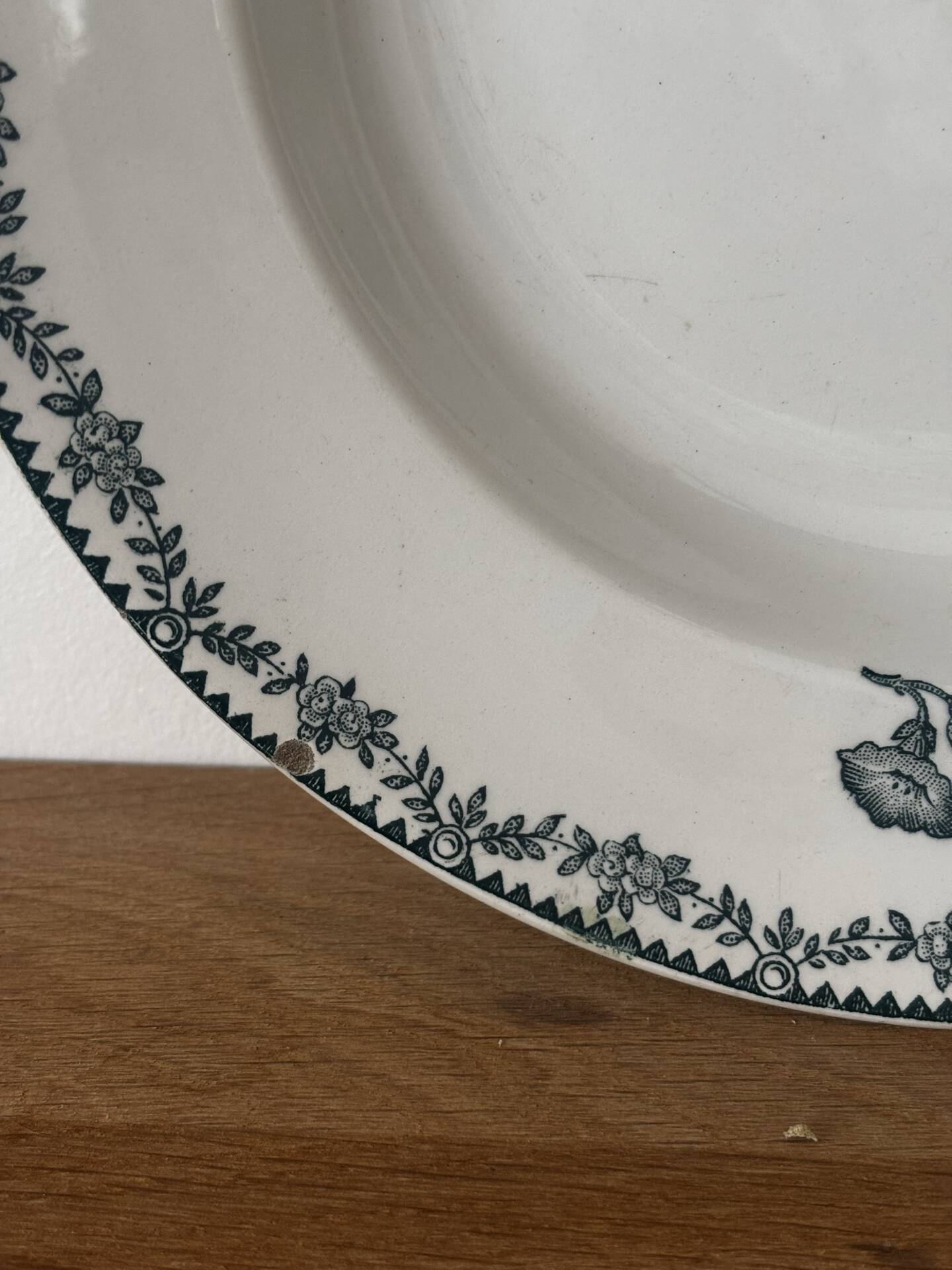Set of 3 deep plates Terre de Fer St Amand bouquet