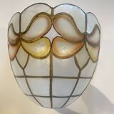 Applique abat jour nacre et laiton