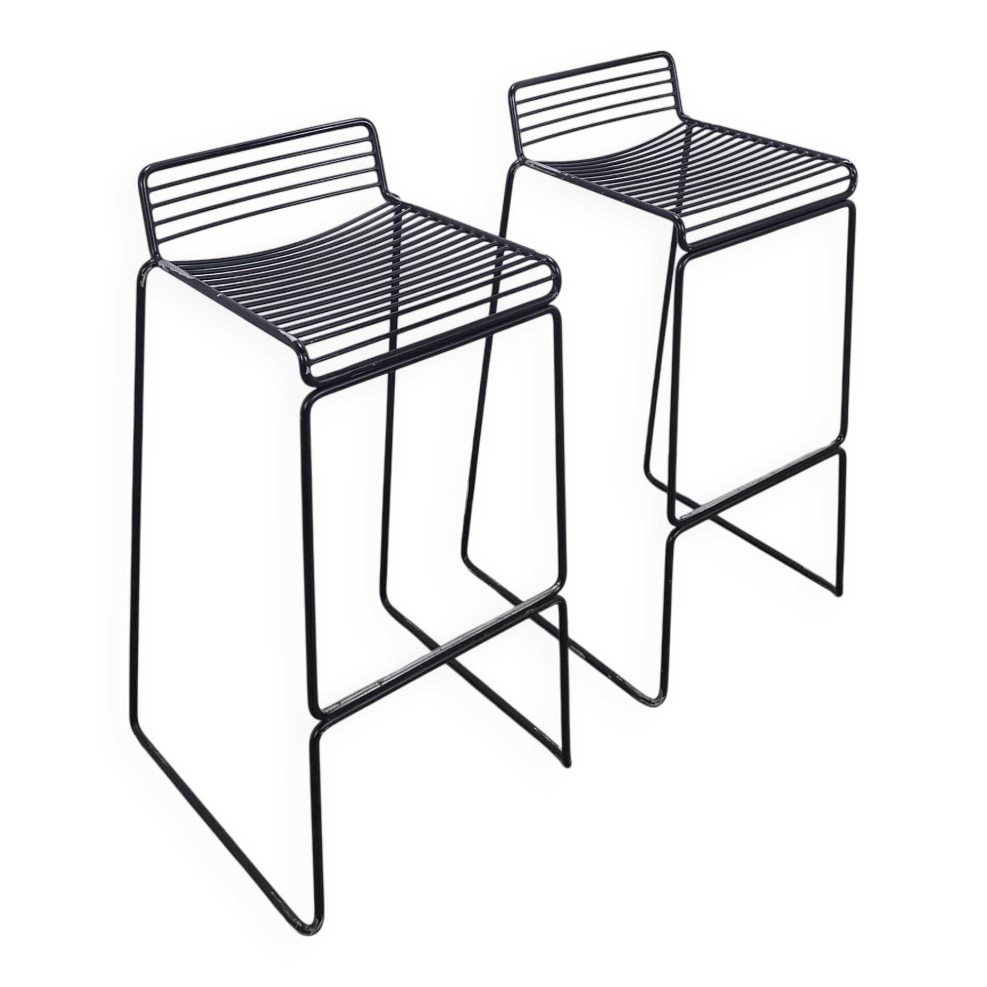Set of 2 Black HAY Bar Stools, Hee Welling