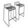 Set of 2 Black HAY Bar Stools, Hee Welling