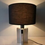 70s chrome metal lamp