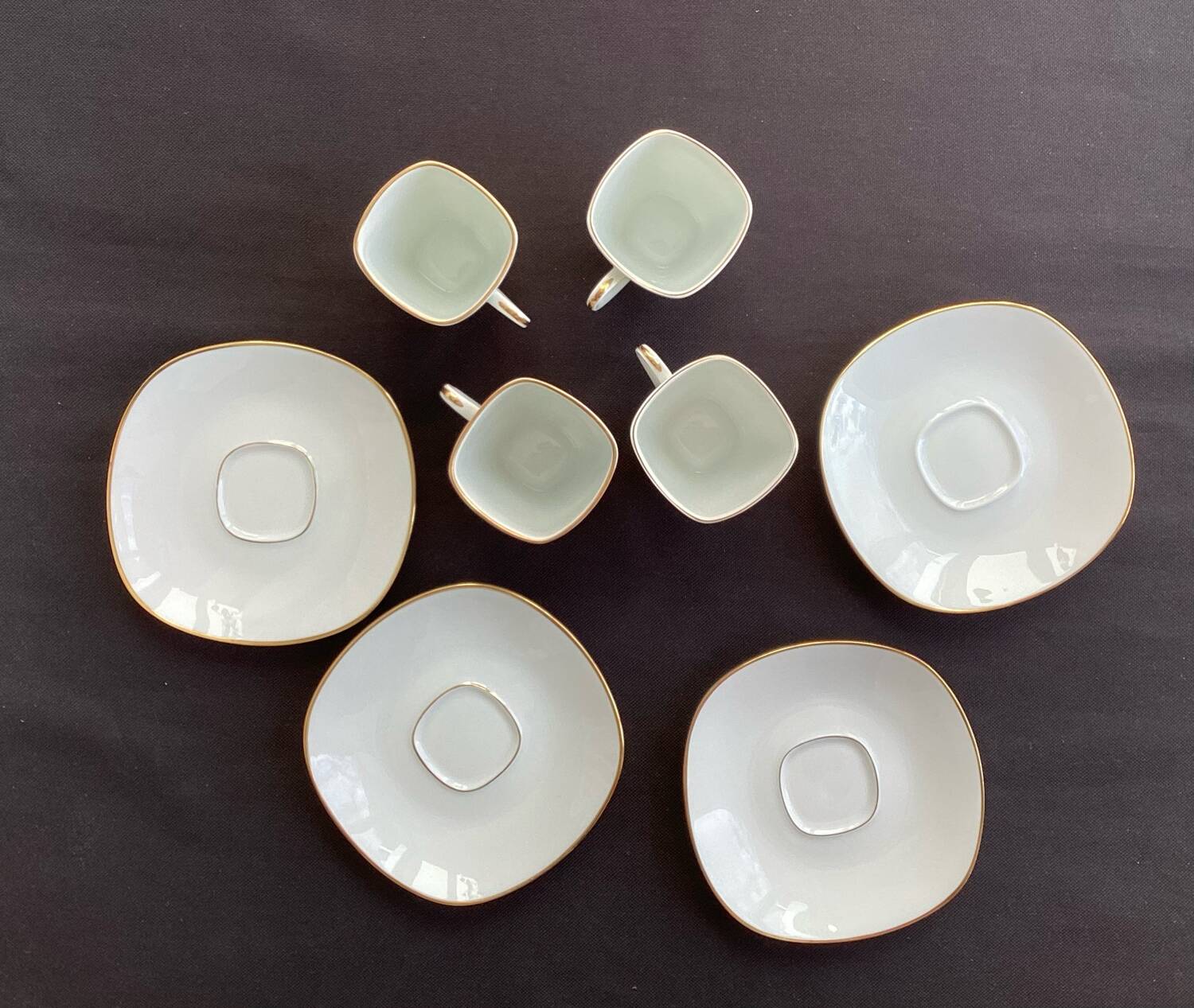 Cups and saucers fine porcelain Raynaud