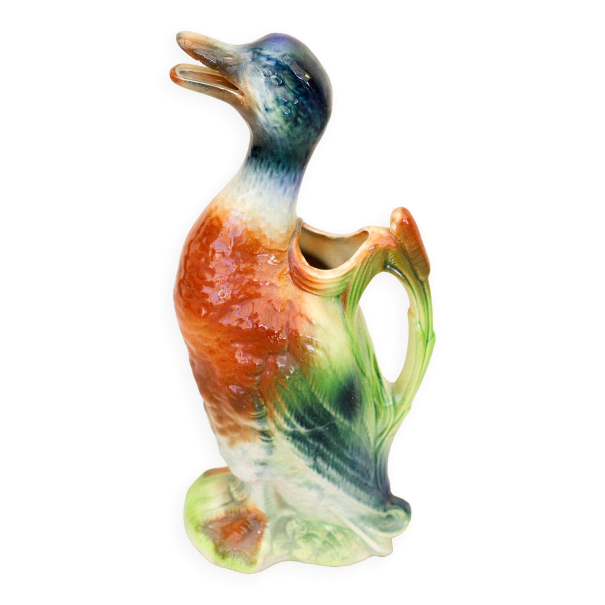 Saint Clement earthenware duck pitcher