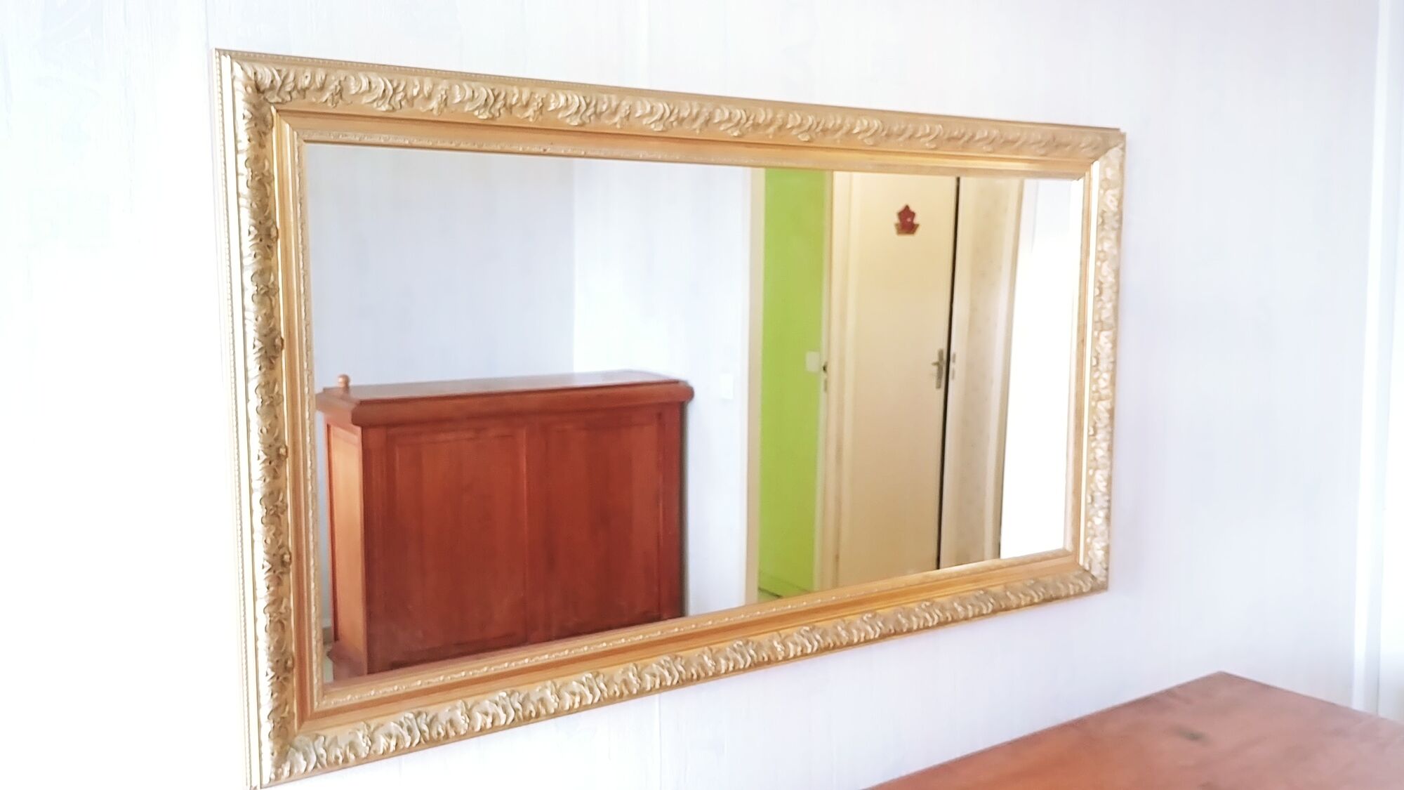 Miroir classique doré 140x75cm