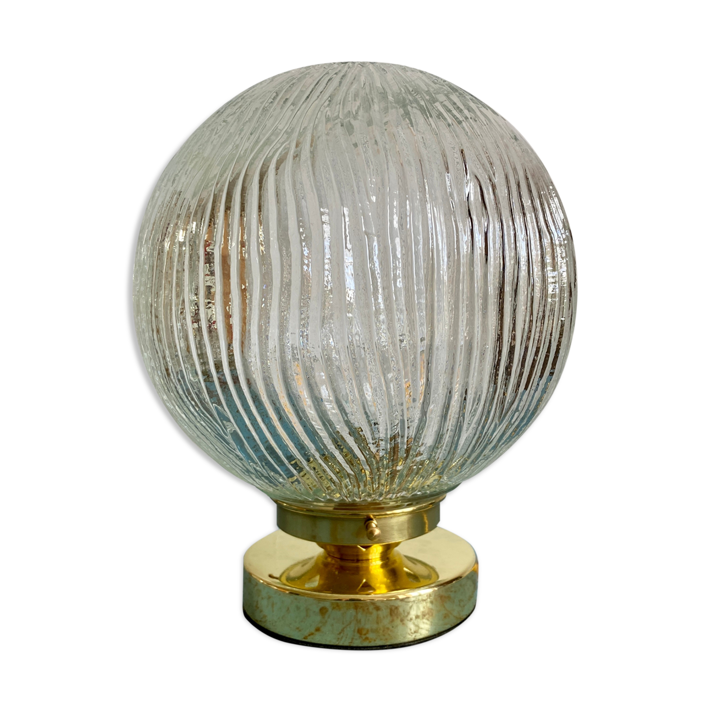 Vintage glass globe table lamp