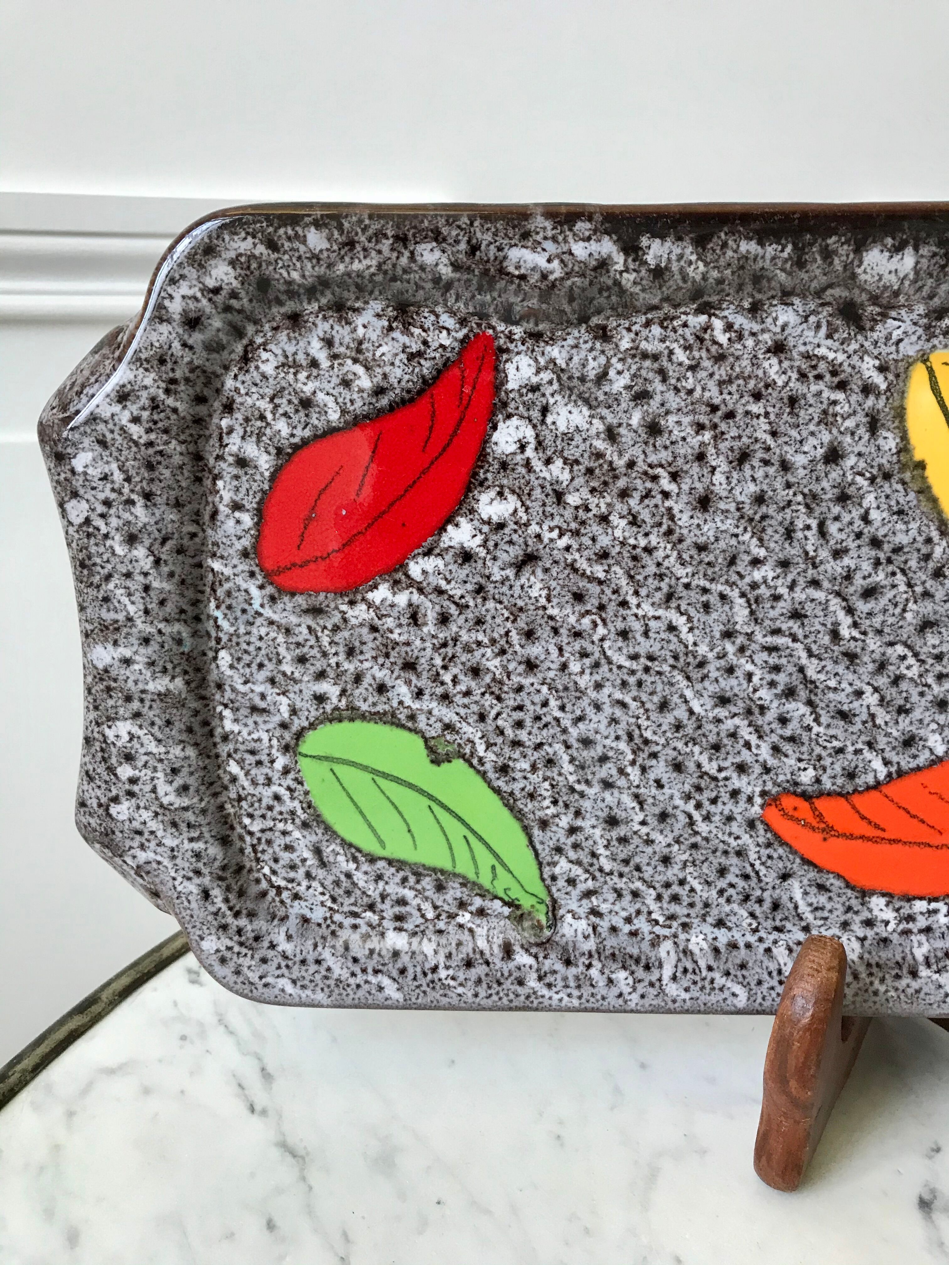 Ceramic cake dish fat lava 70s