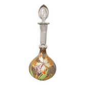 Antique Legras carafe – Enamelled glass with orchid decoration and gilding