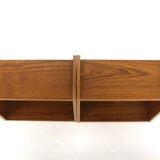 Set of 2 hanging teak bedside tables, Sweden, 1950s