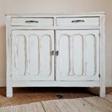 Parisian sideboard doors renovated pale green