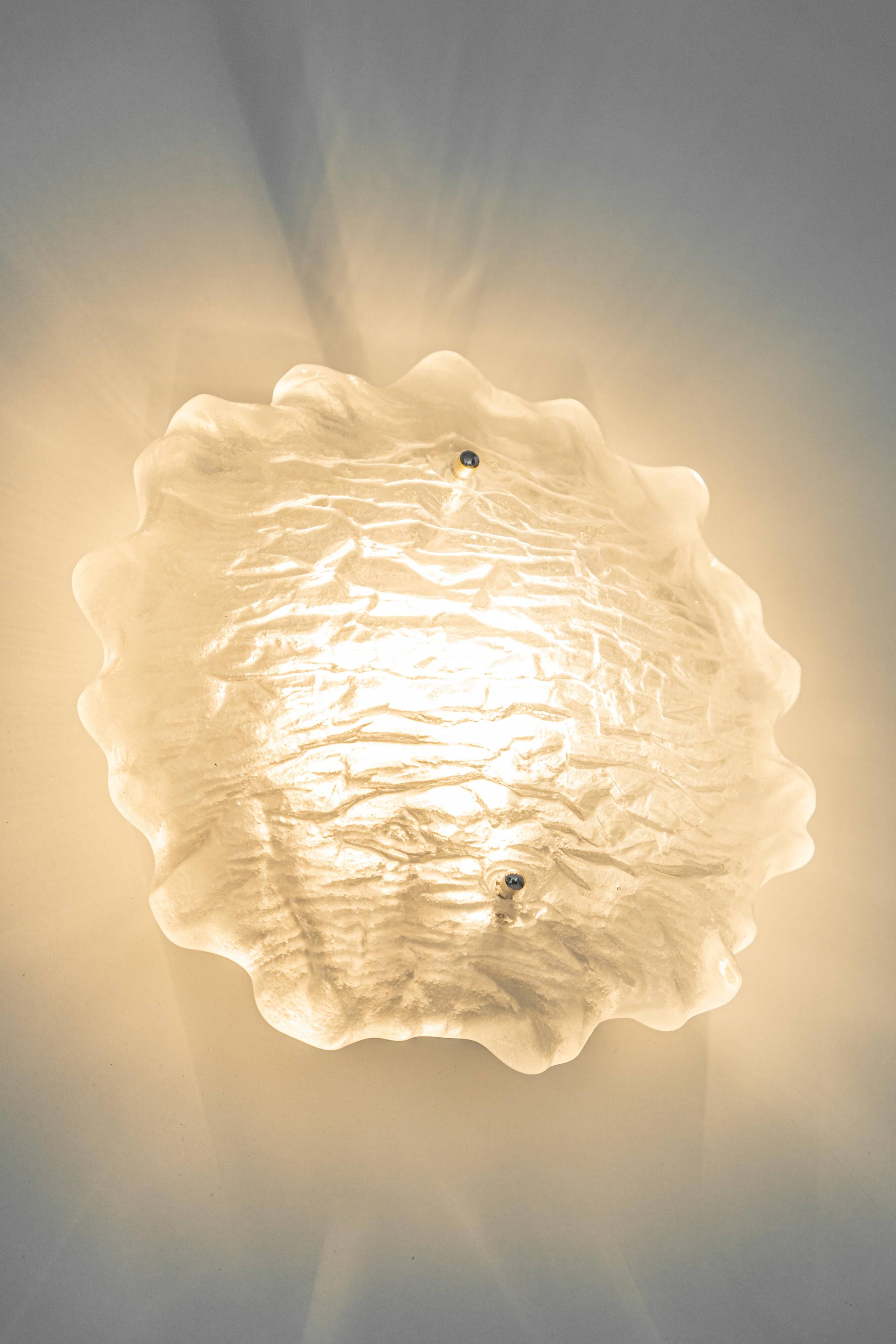 Exclusive Murano glass Sputnik wall sconces by Peill & Putzler, Germany.