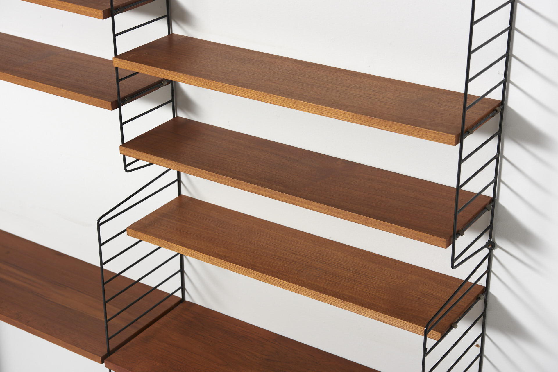 Original String Wall System in Teak by Nisse Strinning, Sweden - 1950's