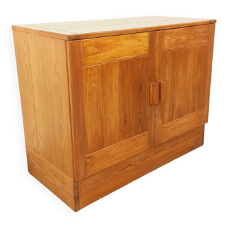 Charlotte Perriand style Les Arcs vintage pine storage unit from the 60s and 70s