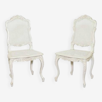 Pair of Regency chairs, caned. New condition. Production Harvester