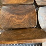 Lots de 6 assiettes africaines en bois.