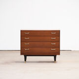 Vintage teak and brass dresser 1960