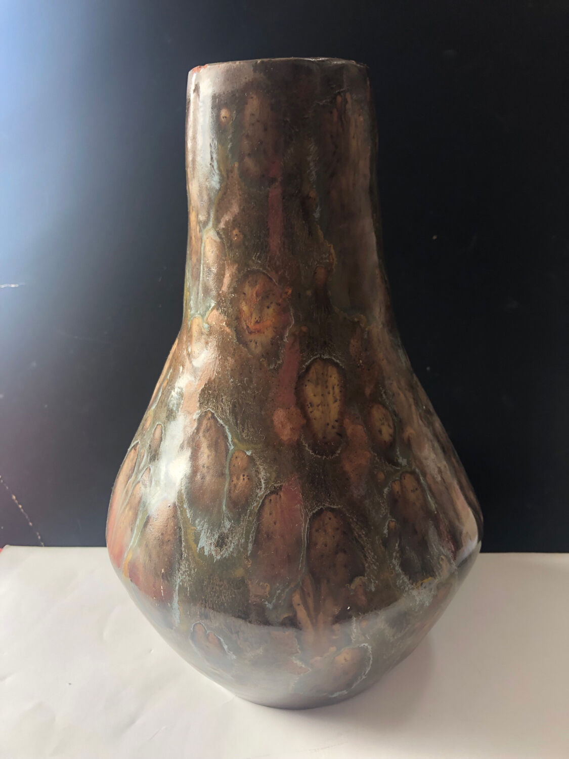 Vintage ceramic lamp base signed Dechamps