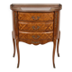 Small curved chest of drawers in Louis XV style with marquetry.