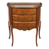 Petite commode galbée style Louis XV en Marqueterie