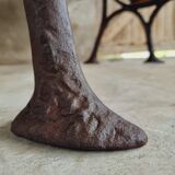 Antique garden bench park bench cast iron with oak