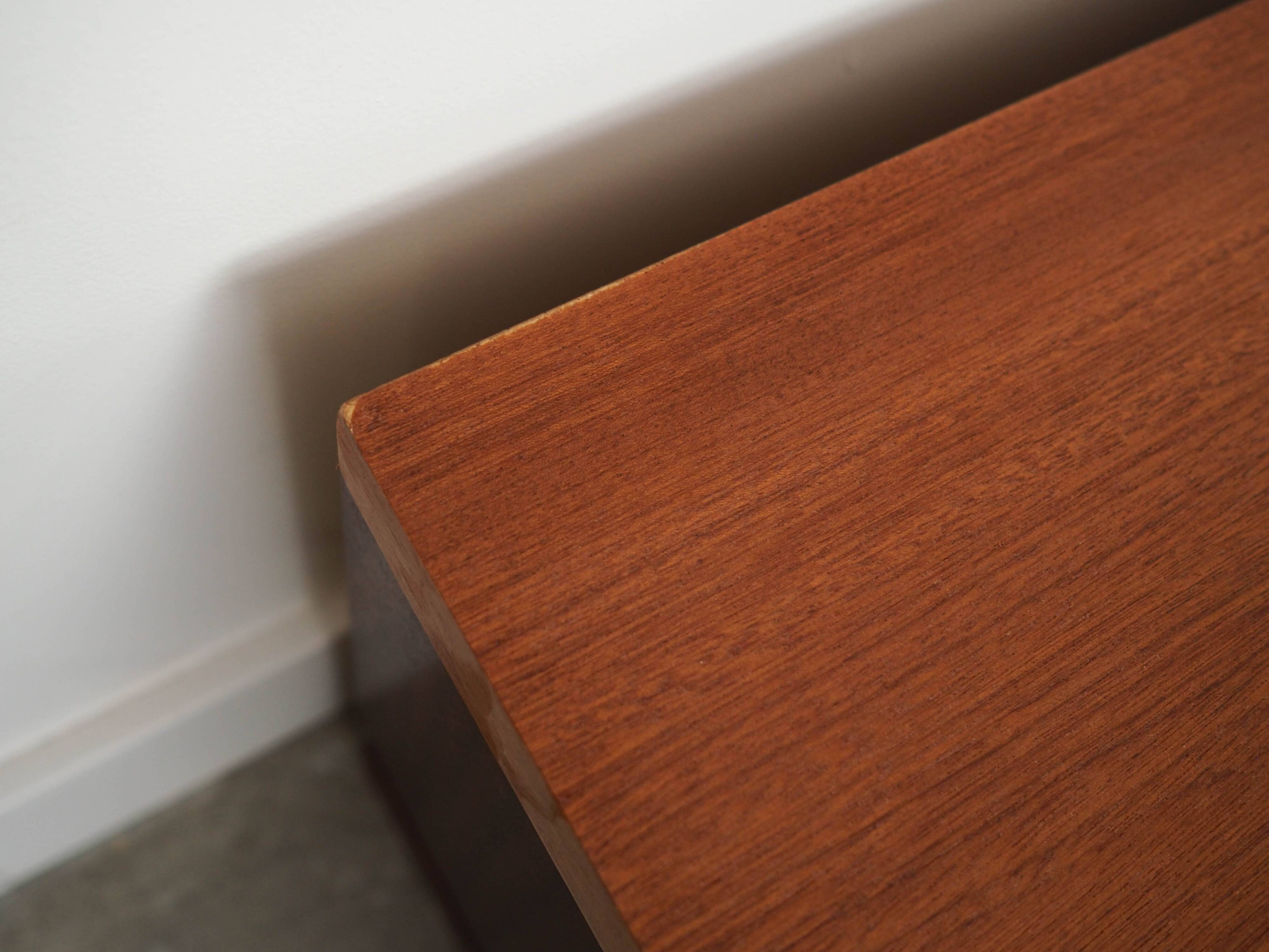 Low mahogany furniture, Danish design, 1970s, made in Denmark.
