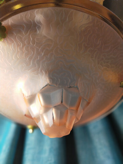 Suspension Art Deco pink basin