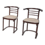 Set of 2 armchairs designed by Joseph Hoffman, Fledermaus