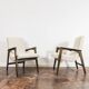 Paire de Fauteuils Mid-Century en Boucle Beige 1964
