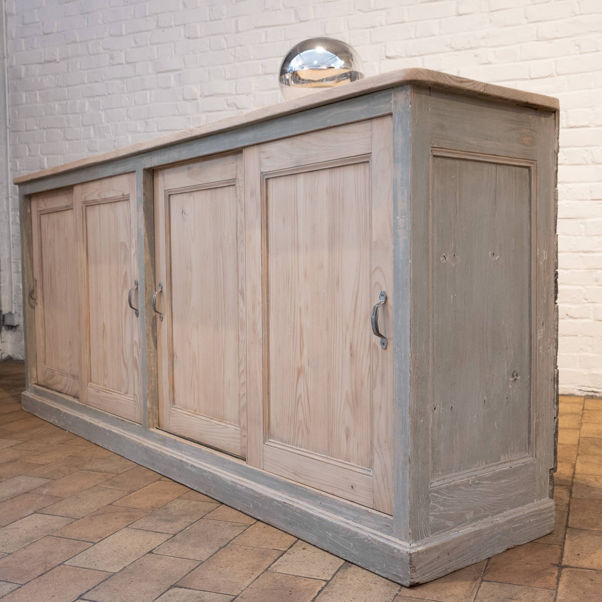 WOODEN BUFFET WITH SLIDING DOORS, 1930