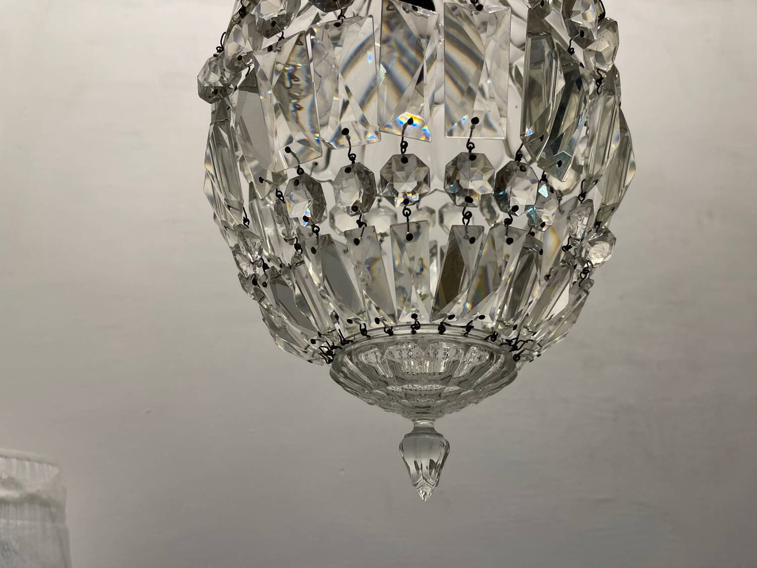 Murano Glass Crystal Light Pendant 1940’s