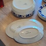 Service assiettes plates Badonviller modèle Bourgogne
