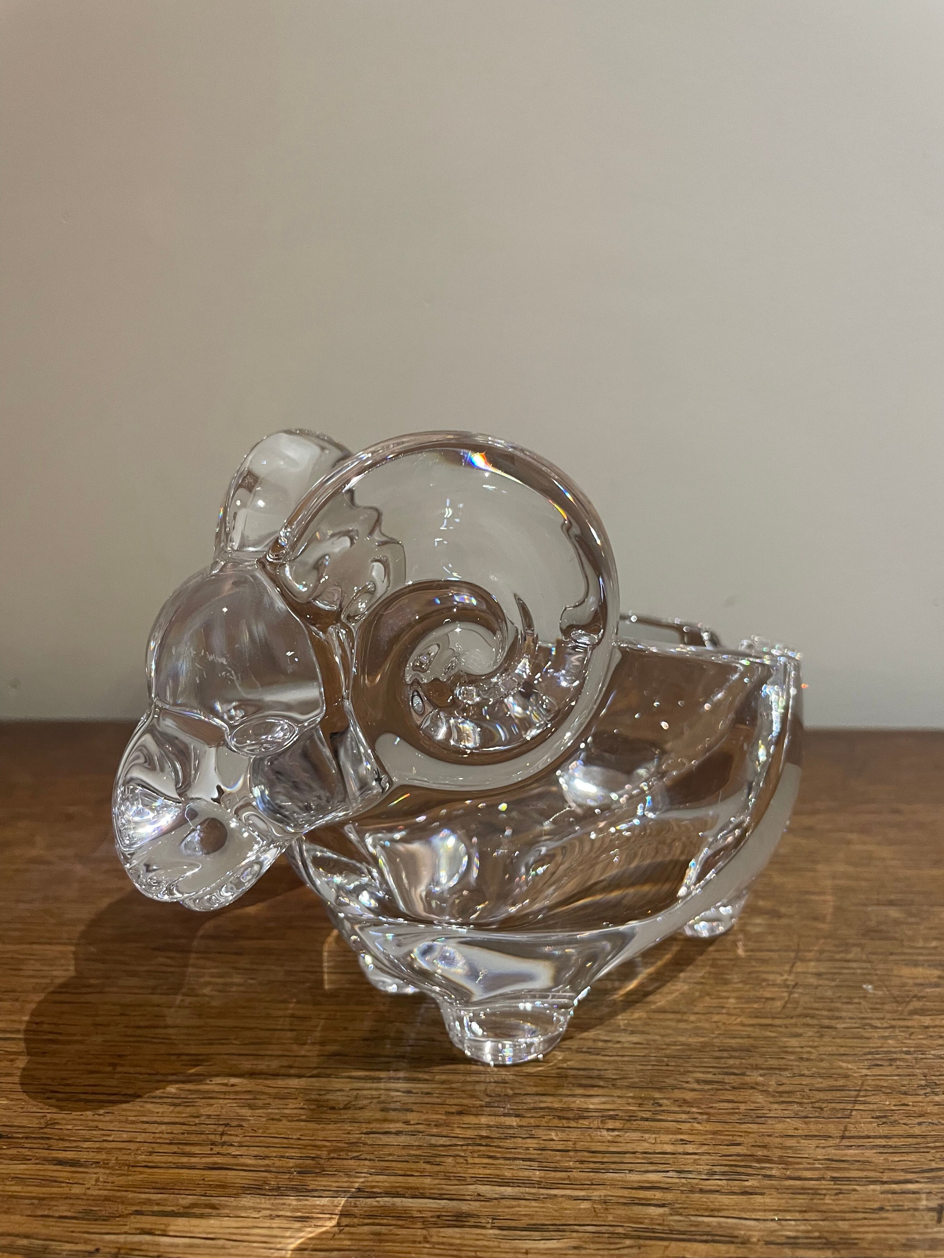 Cendrier en cristal bélier