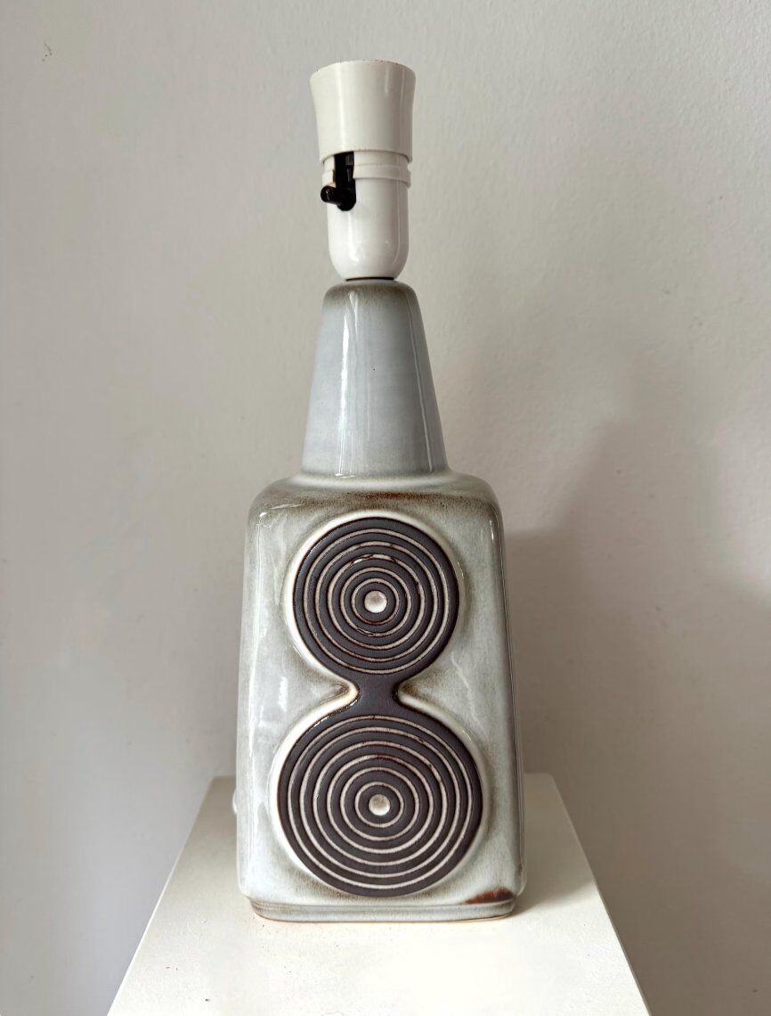 Table lamp in stoneware and ceramic by Einar Johansen for Søholm Stoneware, Denmark, 1960s
