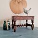 Small old carved wooden bench