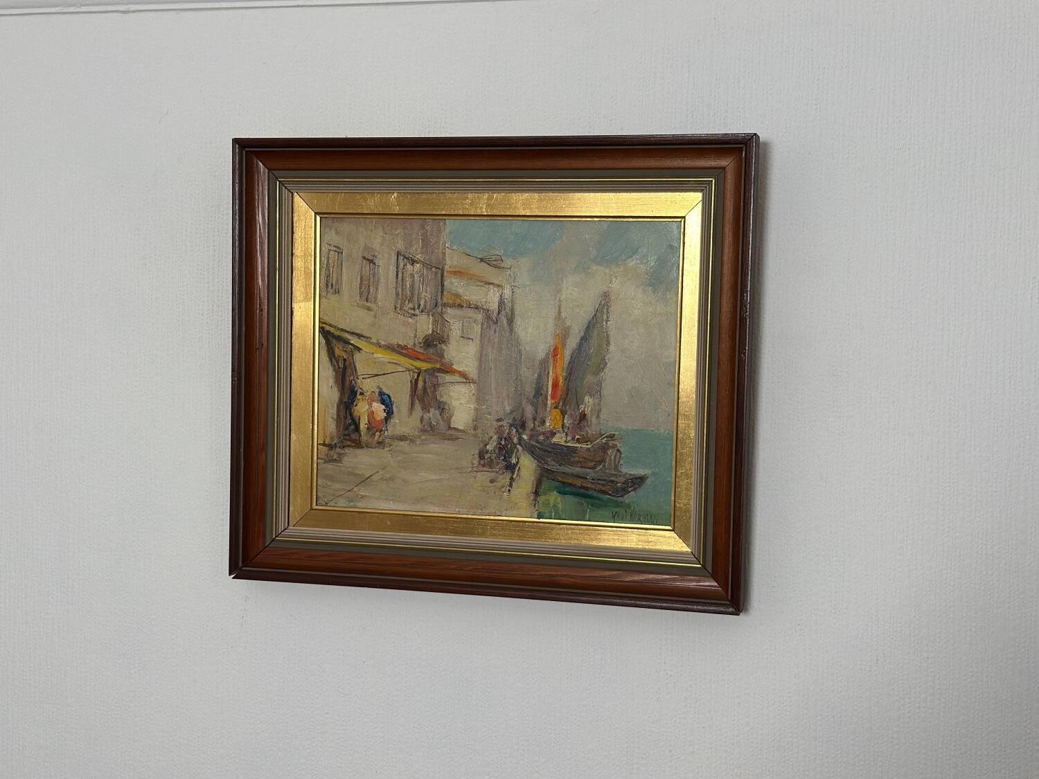 Swedish Oil on Panel – “Venice” by Knut Norman – Vintage & Framed