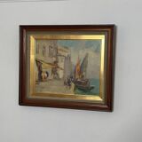 Swedish Oil on Panel – “Venice” by Knut Norman – Vintage & Framed