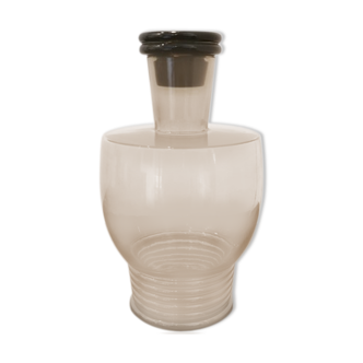 Smoked glass carafe, vintage design