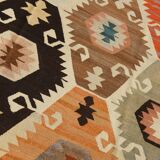 Geometric Mutlicolor Large Vintage Kilim Rug, 298x392Cm