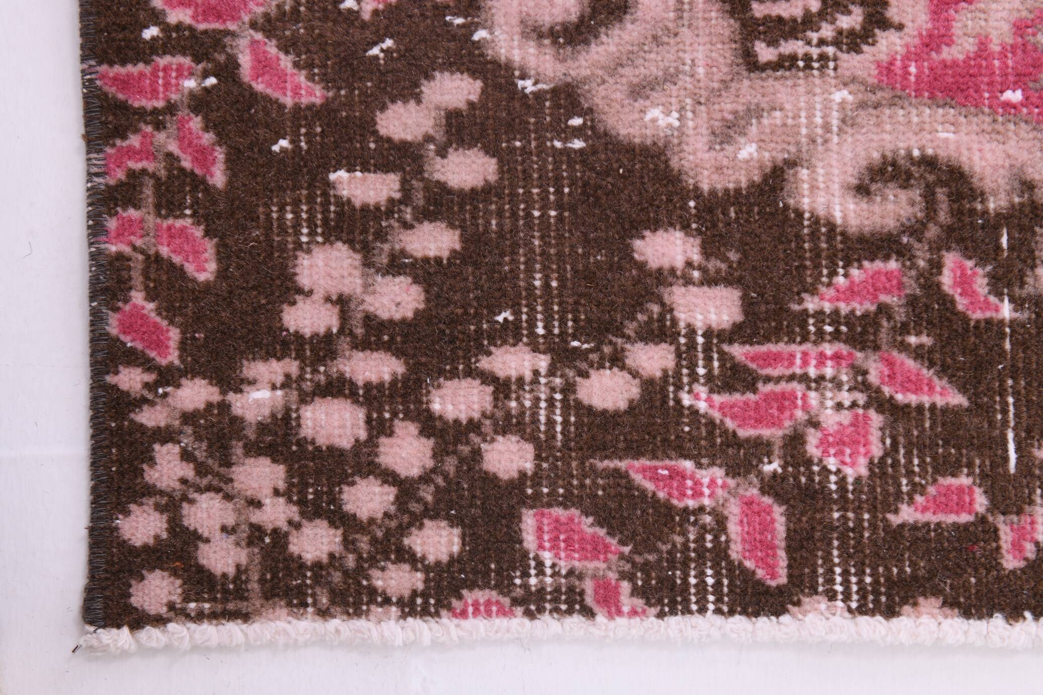 5x8 Pink Brown Vintage Area Rug 175x253Cm