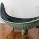 Large sculptural tripod bowl Ceramidi – Black/green glazed ceramic