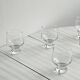 5 thick glass water glasses.