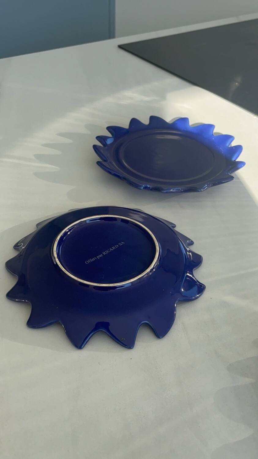 Set of 2 Ricard soleil dessert plates – Promotional plates v