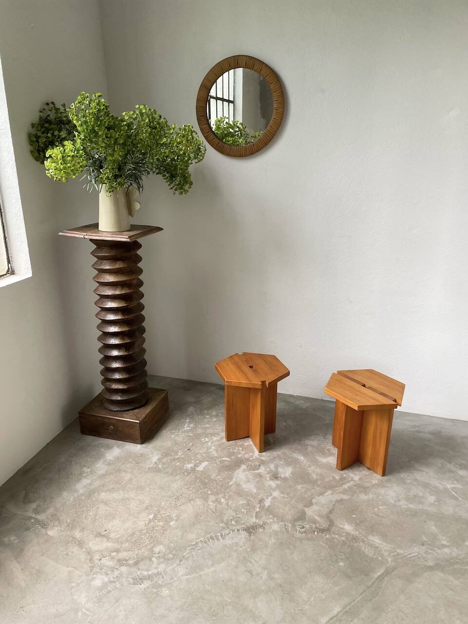 Pair of René Martin stools