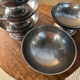 Set of 6 vintage stainless steel bowls