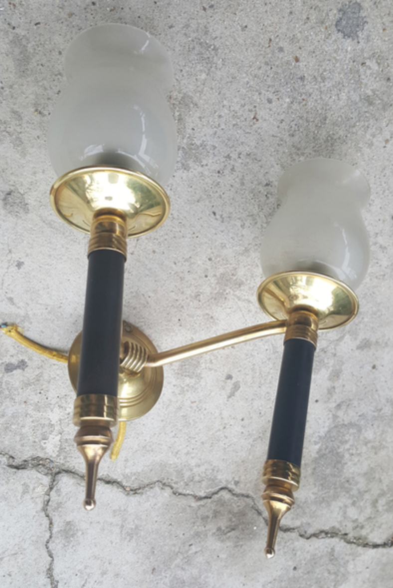 Double wall lamps, gallows, neo classic, mid century, 50