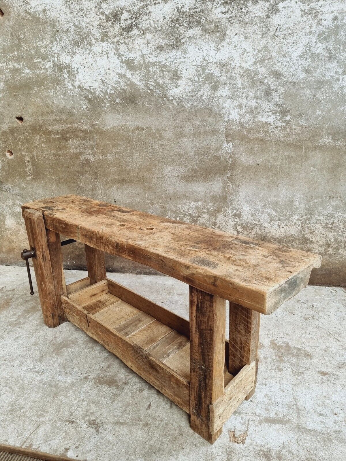 Antique workbench bathroom furniture or side table