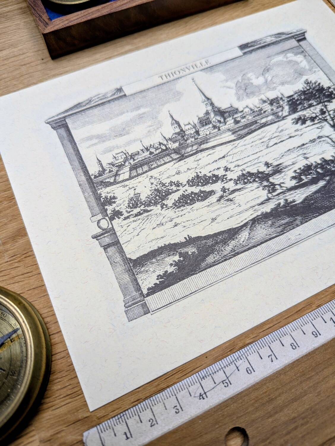 Printed in 1970, engraving from Thionville, Moselle.
