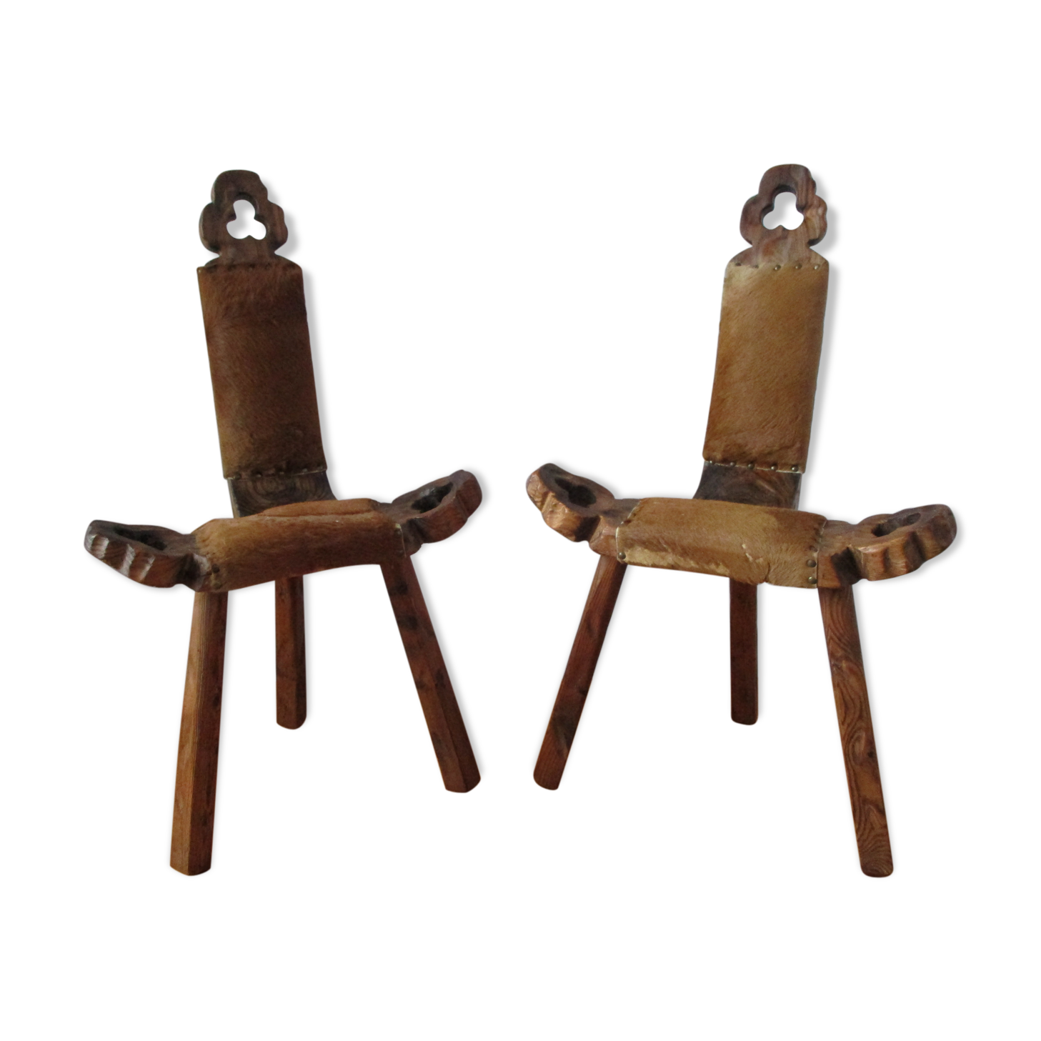 Brutalist tripod stools